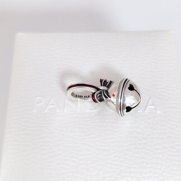 Pandora Holiday Bell Dangle Charm Sterling Silver - Picture 3 of 5